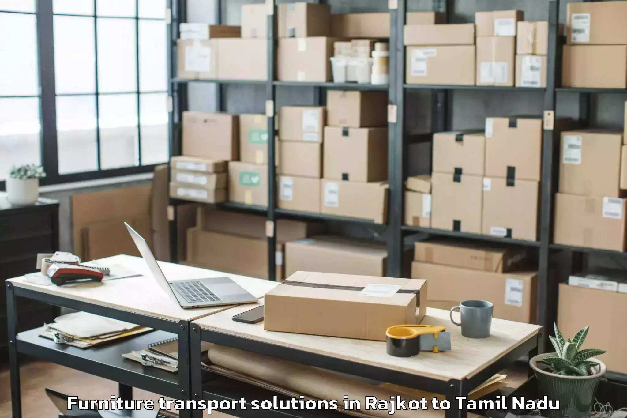 Professional Rajkot to Shenkottai Furniture Transport Solutions